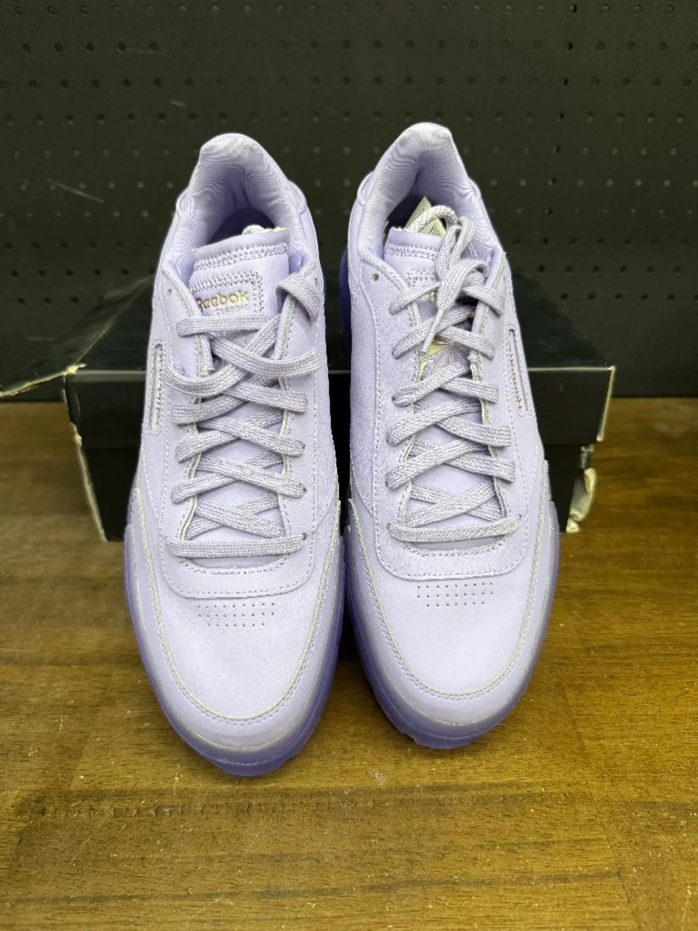 New W/ Box! Women's Cardi B x Reebok Club C 'Crisp Purple' Chunky Sneakers